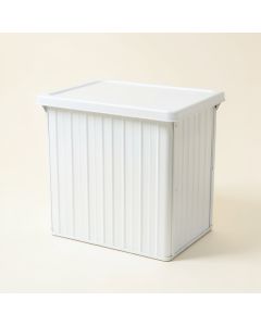 Maple Crossing Closed Outdoor Storage Box - White (synthetic illustration; no displayed measurements)