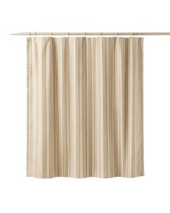 Holly Crest Shower Curtain Hanging Flat From A Plain Rod - Beige (synthetic illustration; no displayed measurements)