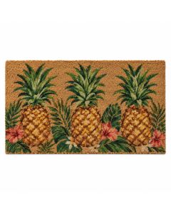 Fagan Welcome Pineapple 30 In . X 18 In . Non-Slip Outdoor Door Mat