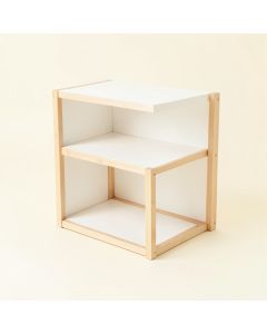 Juniper Arc Low Toy Storage Unit - White (synthetic illustration; no displayed measurements)