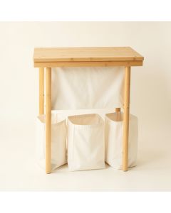 Willow Brook Laundry Sorting Station With Plain Removable Bags - Ivory (synthetic illustration; no displayed measurements)