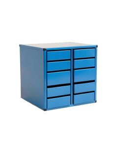 Lake Canyon Small-Parts Storage Drawer Cabinet - Blue (synthetic illustration; no displayed measurements)