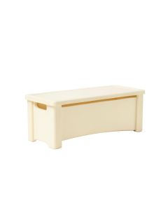 Vale Bend Narrow Outdoor Storage Bench - Ivory (synthetic illustration; no displayed measurements)