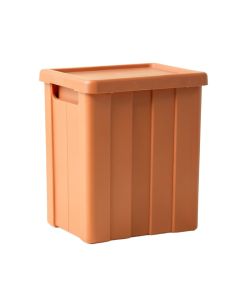 Cedar Bluff Closed Outdoor Storage Box - Terracotta (synthetic illustration; no displayed measurements)