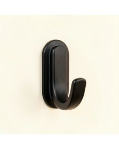 Moss Bridge Wall-Mounted Robe Hook - Black (synthetic illustration; no displayed measurements)