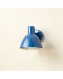 Sage Arc Wall Sconce Mounted On A Plain Wall - Blue (synthetic illustration; no displayed measurements)