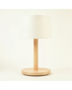 Slate Crossing Table Lamp With A Plain Fabric Shade - Ivory (synthetic illustration; no displayed measurements)