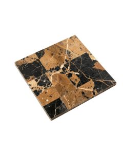 Marble Mosaic Tile In Brown/Black