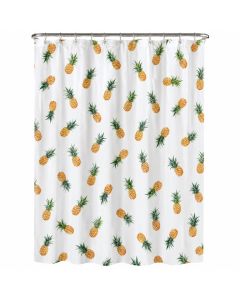 Tossed Pineapple Cotton Single Shower Curtain