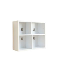 Sage Bridge Wall-Mounted Entryway Organizer Shelf - White