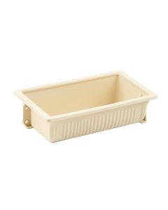 Harbor Canyon Empty Railing Planter With Integral Brackets - Ivory (synthetic illustration; no displayed measurements)