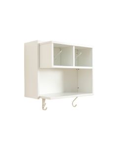 Maple Brook Wall-Mounted Entryway Organizer Shelf - White