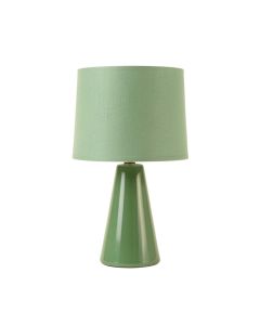 Dune Arc Table Lamp With A Plain Fabric Shade