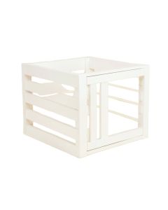 Alder Bridge Empty Furniture-Style Pet Crate - White