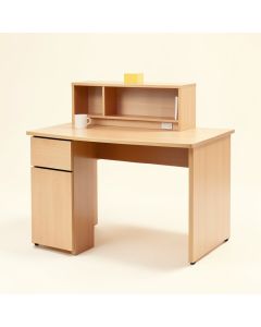 Amanda Mission Writing Desk With Hutch (synthetic illustration; no displayed measurements)