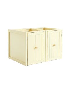 Willow Branch Empty Furniture-Style Litter Enclosure - Ivory