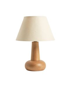Reed Crossing Table Lamp With A Plain Fabric Shade - Beige