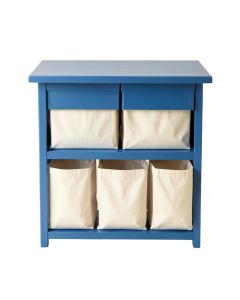 Bay Bluff Laundry Sorting Station With Plain Removable Bags - Blue