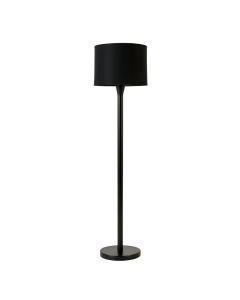 Juniper Crossing Floor Lamp With A Plain Fabric Shade - Black