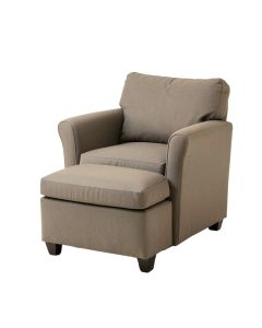 Kase 33.5 '' Wide Cotton Armchair And Ottoman