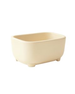 Cliff Crossing Empty Railing Planter With Integral Brackets - Ivory