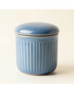 Juniper Bridge Storage Canister With Lid - Blue (synthetic illustration; no displayed measurements)