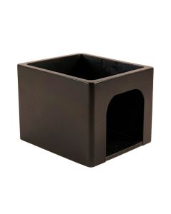 Alder Bend Empty Furniture-Style Litter Enclosure - Black (synthetic illustration; no displayed measurements)