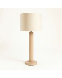 Harbor Bridge Floor Lamp With A Plain Fabric Shade - Beige (synthetic illustration; no displayed measurements)