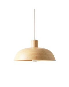 Oak Crossing Pendant Light Suspended From One Plain Cable - Beige