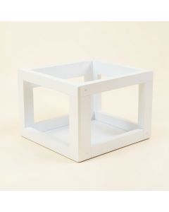 Slate Bridge Empty Furniture-Style Pet Crate - White (synthetic illustration; no displayed measurements)