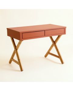 Elm Field Writing Desk - Terracotta (synthetic illustration; no displayed measurements)