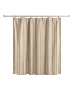 Flint Crossing Shower Curtain Hanging Flat From A Plain Rod - Beige (synthetic illustration; no displayed measurements)