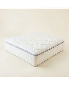 White Noise 15 '' Plush Pillow Top Mattress And Box Spring Set (synthetic illustration; no displayed measurements)