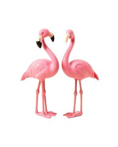 2 Piece Polyresin Flamingo Set