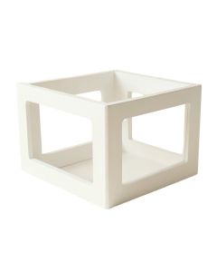 Cliff Bend Empty Furniture-Style Pet Crate - White
