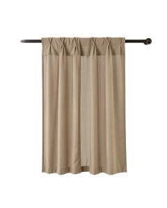 Dorian Solid Color Sheer Rod Pocket Curtain Panels