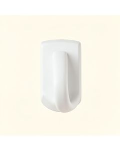Rowan Crest Wall-Mounted Robe Hook - White (synthetic illustration; no displayed measurements)