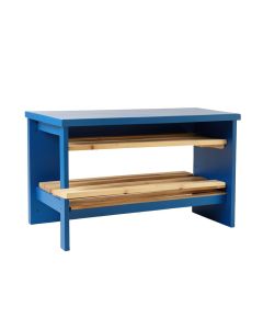 Laurel Bridge Shoe Storage Bench - Blue (synthetic illustration; no displayed measurements)