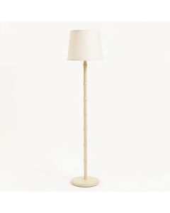 Cove Crest Floor Lamp With A Plain Fabric Shade - Cream (synthetic illustration; no displayed measurements)