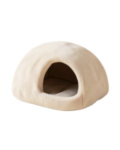 Happy Camper Novelty Hut Lamb Wheat - Cat Hut - Covered Dog Bed