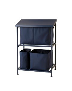 Cliff Canyon Laundry Sorting Station With Plain Removable Bags - Navy (synthetic illustration; no displayed measurements)