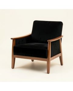 Flint Branch Upholstered Armchair - Black (synthetic illustration; no displayed measurements)