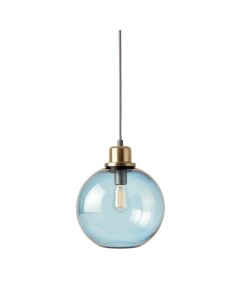 Bay Dell Pendant Light Suspended From One Plain Cable - Blue