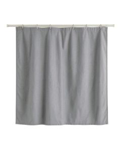 Sage Crest Shower Curtain Hanging Flat From A Plain Rod - Gray (synthetic illustration; no displayed measurements)