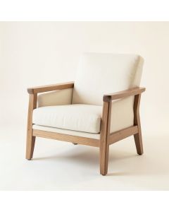 Slate Dale Upholstered Armchair - Cream (synthetic illustration; no displayed measurements)