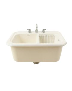 33 '' L X 18 '' W Double Basin Farmhouse/Apron Kitchen Sink With Sink Grid And Drain Assembly