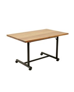 35.4 '' Solid Oak Iron Dining Table
