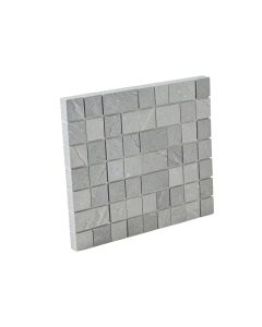Random Sized Wood Mosaic Tile In Gray (synthetic illustration; no displayed measurements)