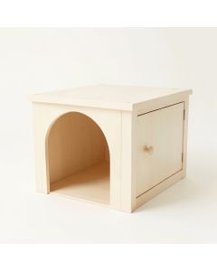 Oak Crest Empty Furniture-Style Litter Enclosure - Ivory (synthetic illustration; no displayed measurements)