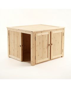 Lake Brook Empty Furniture-Style Litter Enclosure - Beige (synthetic illustration; no displayed measurements)